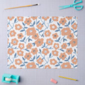 Hand-drawn Orange Wildflowers Seidenpapier (Basteln)
