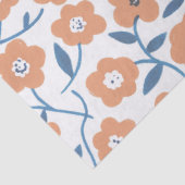 Hand-drawn Orange Wildflowers Seidenpapier (Detail)
