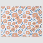 Hand-drawn Orange Wildflowers Seidenpapier (Vorderseite)