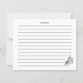 Hand Drawn Organic vegetables Recipe Card (Rückseite)