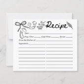 Hand Drawn Organic vegetables Recipe Card (Vorderseite)