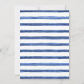 Hand Drawn Oysters Coastal Navy Blue Wedding Einladung (Rückseite)