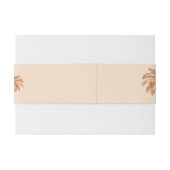 Hand Drawn Palm Tree Boho Wüstencreme Hochzeit Einladungsbanderole (Rückseitenbeispiel)