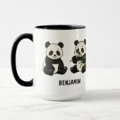 Hand Drawn Panda Bear Custom Cute Tasse (Links)