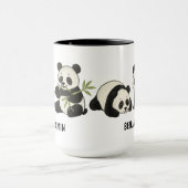 Hand Drawn Panda Bear Custom Cute Tasse (Zentrum)