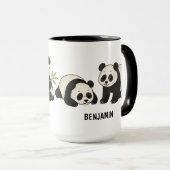 Hand Drawn Panda Bear Custom Cute Tasse (VorderseiteRechts)
