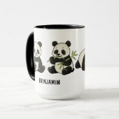 Hand Drawn Panda Bear Custom Cute Tasse (Vorderseite Links)