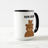  Hand Drawn Papa Bear and Baby Bear Coffee Tasse (VorderseiteRechts)