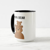  Hand Drawn Papa Bear and Baby Bear Coffee Tasse (Vorderseite Links)