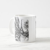Hand Drawn Paris Szenen Kaffeetasse (Vorderseite Links)
