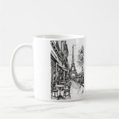 Hand Drawn Paris Szenen Kaffeetasse (Links)