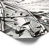 Hand Drawn Paris Szenen Poster (Ecke)