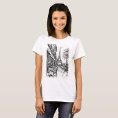 Hand Drawn Paris Szenen T-Shirt (Vorne ganz)