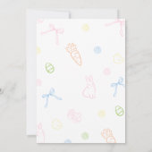 Hand Drawn Pastel Easter Brunch & Egg Hunt Invites (Rückseite)