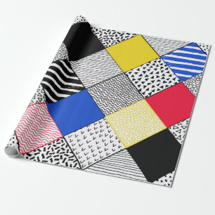 Hand Drawn Patchwork Background. Childish textured Geschenkpapier