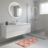 Hand Drawn Peony Floral  Badematte