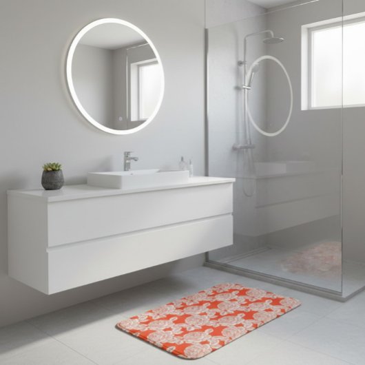 Hand Drawn Peony Floral  Badematte