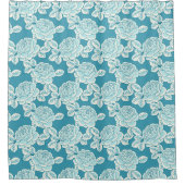 Hand Drawn Peony Floral  Duschvorhang (Vorderseite)