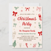 Hand Drawn Photo Christmas Party Einladung (Vorderseite)