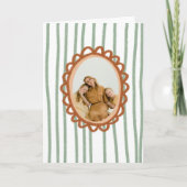 Hand-Drawn Photo Frame Striped Mother's Day Karte (Vorderseite)