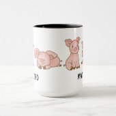 Hand Drawn Pig Custom Cute Tasse (Zentrum)