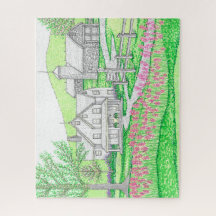 Hand Drawn Pine Hill Farm Jigsaw Puzzle