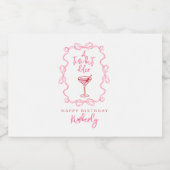 Hand Drawn Pink A Tiny Bit Older Cocktail Birthday Alkoholflaschenetikett (Einzelnes Label)