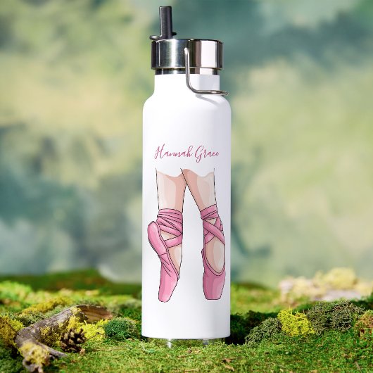 Hand drawn Pink Ballet Shoes Trinkflasche