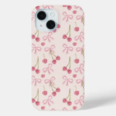 Hand-drawn Pink Cherry Coquette Seamless Pattern Case-Mate iPhone Hülle (Rückseite)