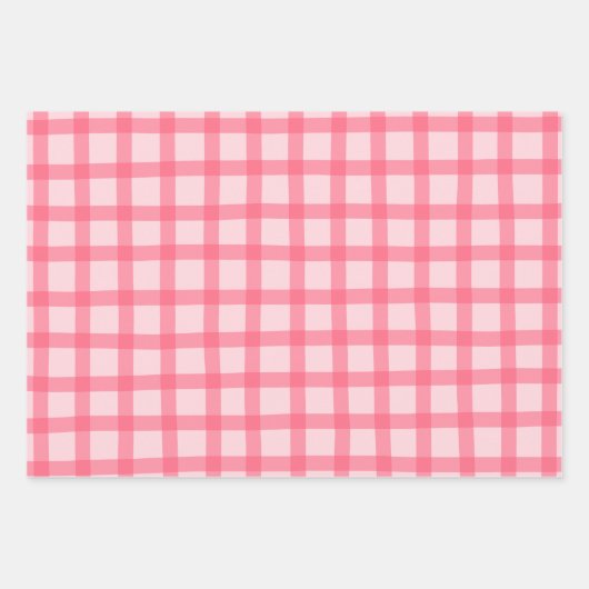 Hand Drawn Pink Christmas Geometric Geschenkpapier Set (Vorderseite 3)