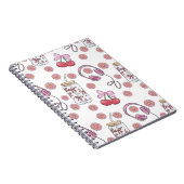 Hand-drawn Pink Girly Elements Seamless Pattern Notizblock (Rechte Seite)