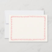 Hand Drawn Pink Green French Fusion RSVP Karte (Rückseite)