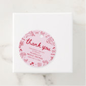 Hand Drawn Pink Red Hearts Valentine Bridal Shower Geschenkanhänger (Beispiel)