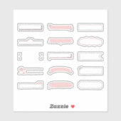 Hand Drawn Planner Frame Stickers Aufkleber (Blatt)