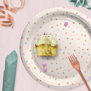 Hand Drawn Polka Dot Pappteller