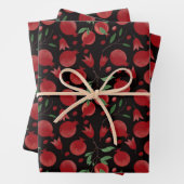 Hand-drawn Pomegranate Fruits Seamless Pattern Geschenkpapier Set (Beispiel)