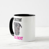 Hand Drawn Pug Mug - Pawsitive Vibes Only! Tasse (Vorderseite Links)
