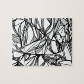 hand-drawn PUZZLE black and white line art colorit (Horizontal)