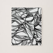 hand-drawn PUZZLE black and white line art colorit (Vertikal)