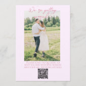 Hand Drawn QR Code Floral Garden Photo Wedding Einladung (Rückseite)