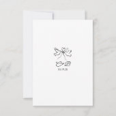 Hand Drawn Quirky Funky Wedding RSVP Card (Rückseite)