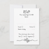 Hand Drawn Quirky Funky Wedding RSVP Card Karte (Vorderseite)
