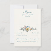 Hand Drawn Quirky Funky Wedding RSVP Card Karte (Vorderseite)