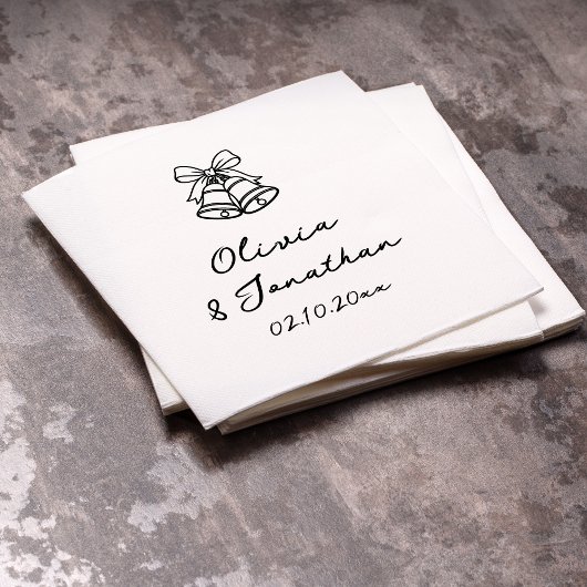 Hand Drawn Quirky Old Monney Wedding Serviette