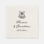 Hand Drawn Quirky Old Monney Wedding Serviette (Vorderseite)