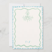 Hand Drawn Quirky Wavy Engagement Party Einladung (Rückseite)