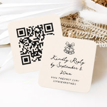 Hand Drawn Quirky Wedding RSVP Qr Code