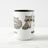 Hand Drawn Racoon Custom Cute Tasse (Zentrum)