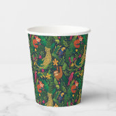 Hand Drawn Rainforest Animals Paper Cups Pappbecher (Rückseite)