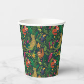 Hand Drawn Rainforest Animals Paper Cups Pappbecher (Vorderseite)